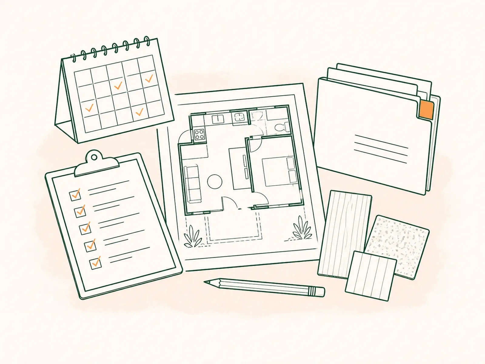 An organized ADU plan, calendar, checklist, and project records for an ADU Feasibility Study
