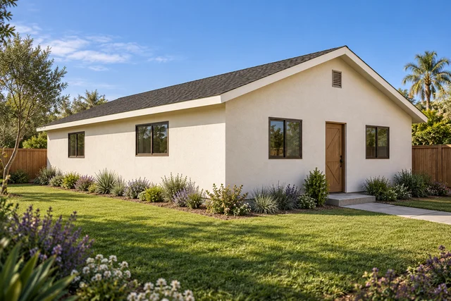 County Plan A exterior concept visualization